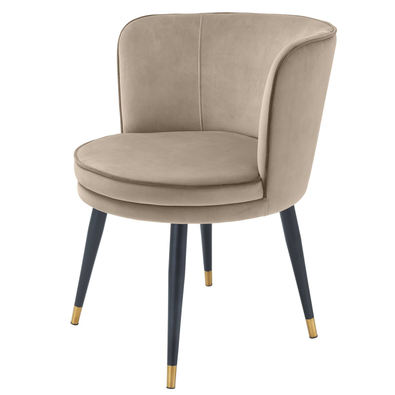Стул Eichholtz Dining Chair Grenada greige Бежево-серый Черный Латунь Стул Eichholtz Dining Chair Grenada greige Бежево-серый Черный Латунь в Челябинске | Loft Concept