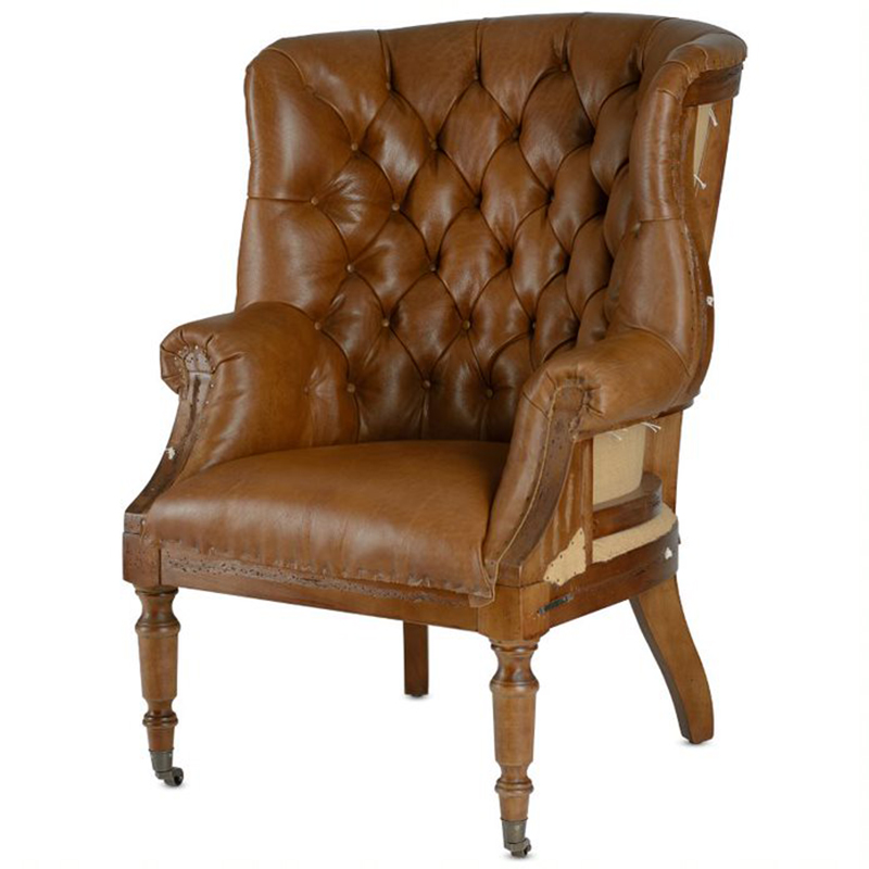 Кресло Meder Armchair натуральная кожа Коричневый Кресло Meder Armchair натуральная кожа Коричневый в Челябинске | Loft Concept