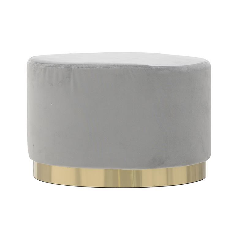 Пуф Golden Belt Gray Pastel Серый Золотой Пуф Golden Belt Gray Pastel Серый Золотой в Челябинске | Loft Concept