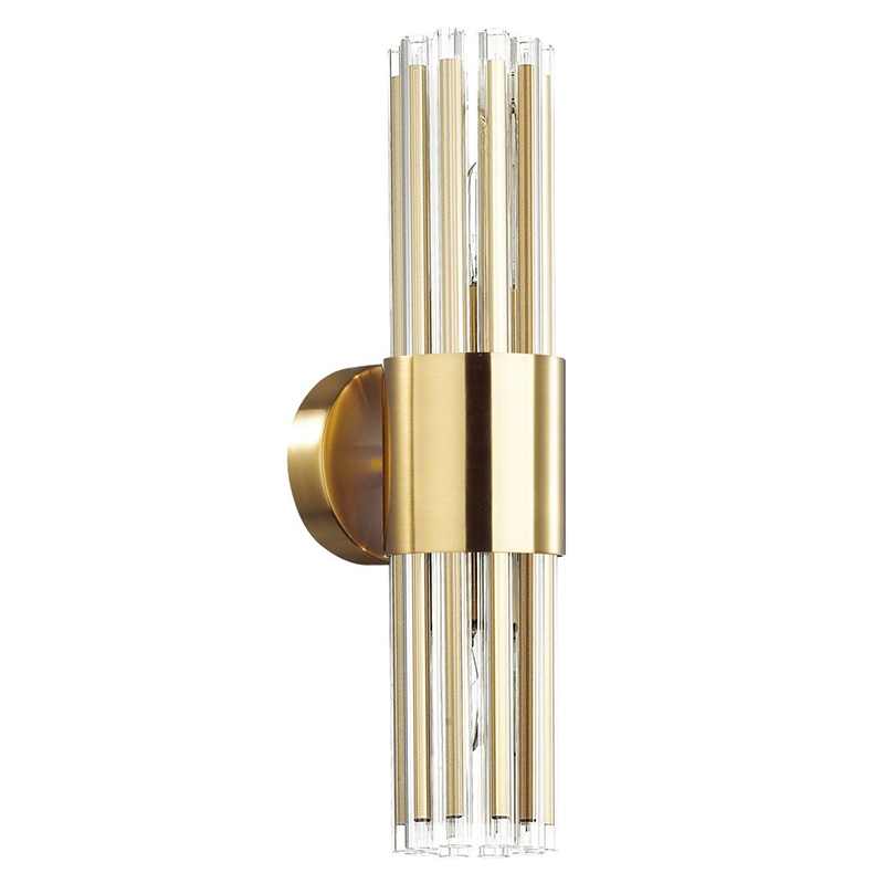 Бра Gladwin Glass Tube Wall Lamp Золотой Прозрачный в Челябинске | Loft Concept 