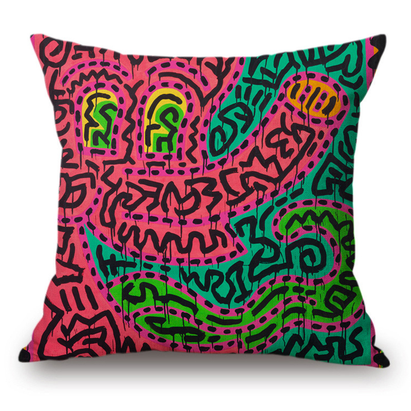 Подушка Keith Haring 15 Мульти Подушка Keith Haring 15 Мульти в Челябинске | Loft Concept