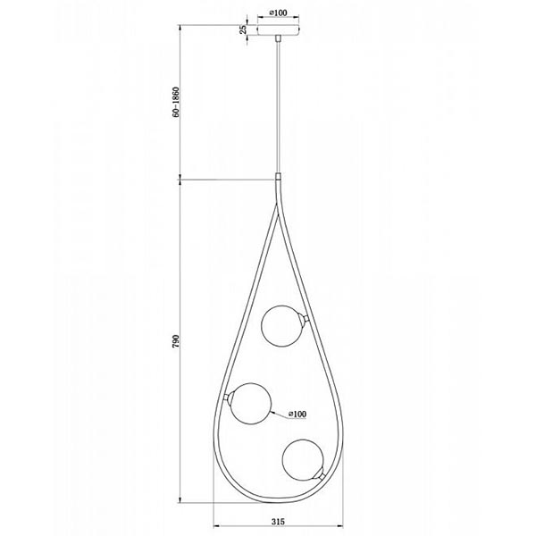 Люстра Marcan 3 Ball Chandelier Black Люстра Marcan 3 Ball Chandelier Black в Челябинске