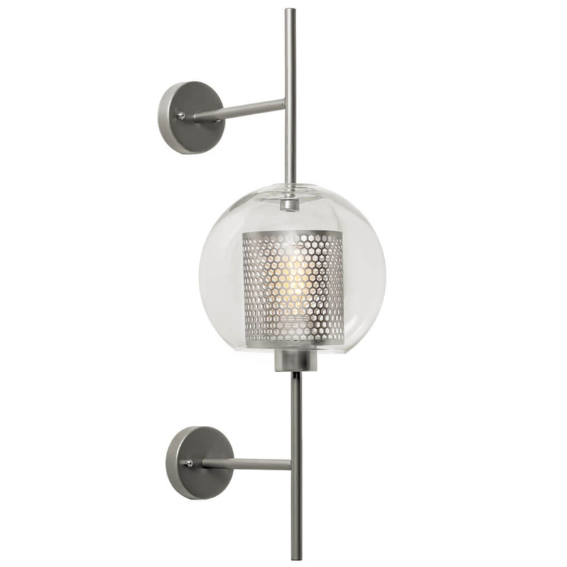 Бра Perforation Wall Lamp Nickel 58 Никель Прозрачное Стекло Бра Perforation Wall Lamp Nickel 58 Никель Прозрачное Стекло в Челябинске | Loft Concept