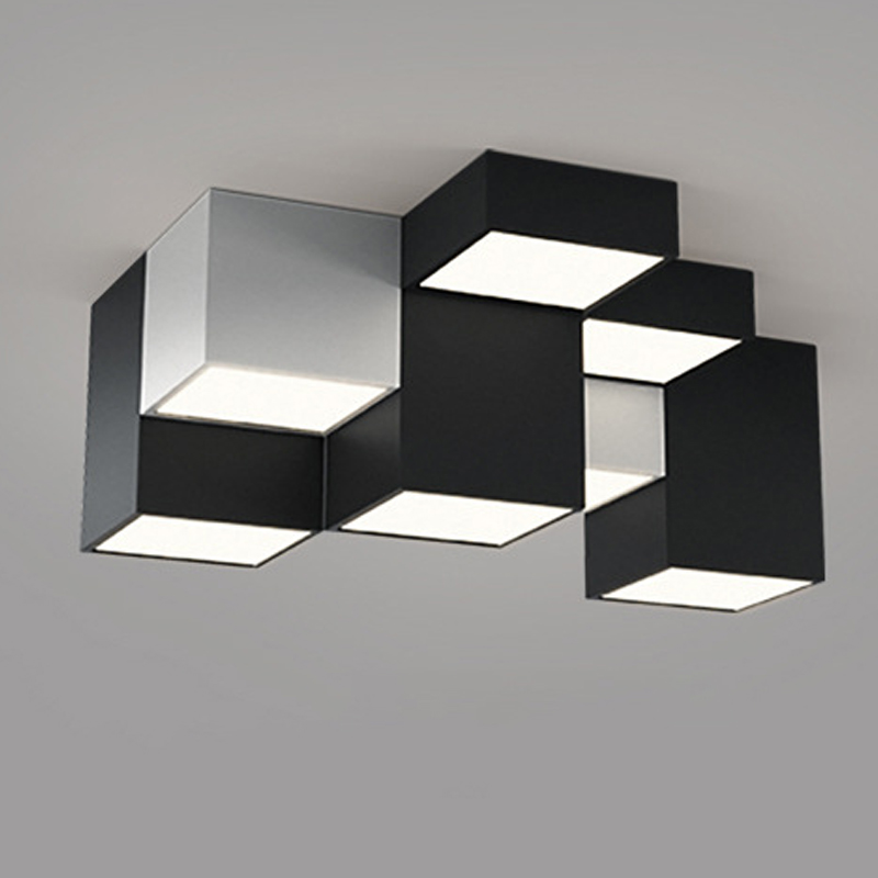 Комбинация из 9-ти геометрических потолочных светильников Nine Geometric Lamps Черный Белый Комбинация из 9-ти геометрических потолочных светильников Nine Geometric Lamps Черный Белый в Челябинске | Loft Concept