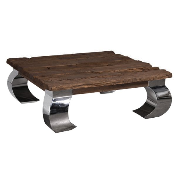 Стол кофейный Camargo Rectangular Coffee Table Нержавеющая сталь Коричневый Стол кофейный Camargo Rectangular Coffee Table Нержавеющая сталь Коричневый в Челябинске | Loft Concept