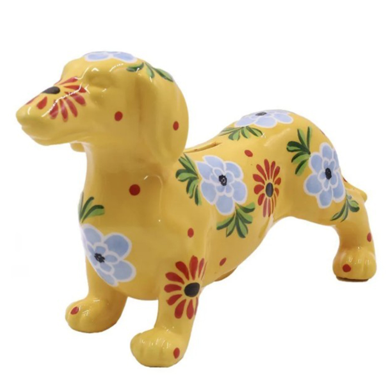 Статуэтка Flower Dachshund yellow Желтый Мульти в Челябинске | Loft Concept 