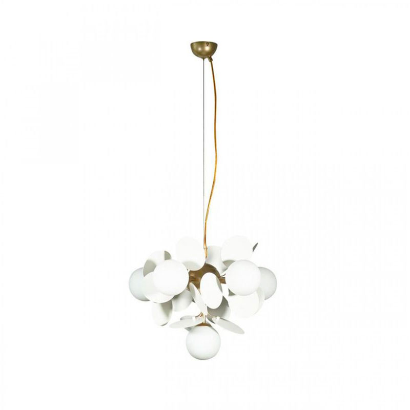 Люстра MATISSE Chandelier White 6 ламп Белый Золотой Люстра MATISSE Chandelier White 6 ламп Белый Золотой в Челябинске | Loft Concept