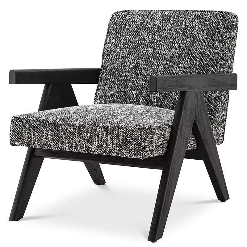 Кресло Eichholtz Chair Greta Черный Черный Черно-белый Кресло Eichholtz Chair Greta Черный Черный Черно-белый в Челябинске | Loft Concept