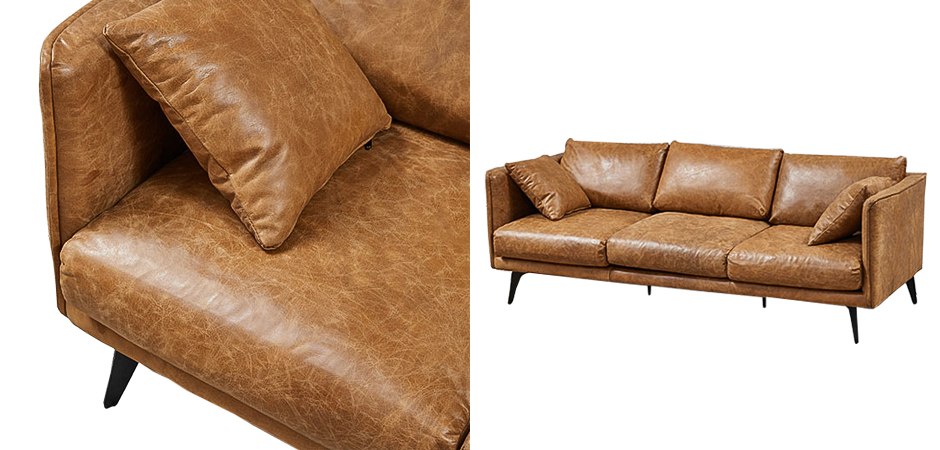 Диван Caramel Leather Triple Sofa Диван Caramel Leather Triple Sofa - Loft-Concept в Челябинске