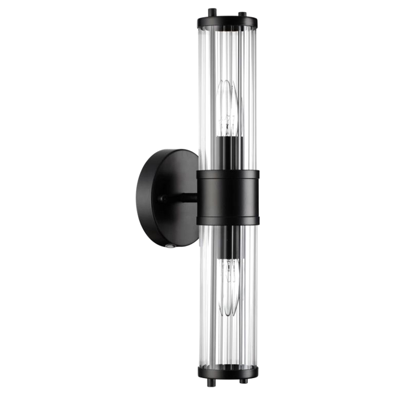 Бра Glass TUBE Черное на 2 лампы Черный Бра Glass TUBE Черное на 2 лампы Черный в Челябинске | Loft Concept