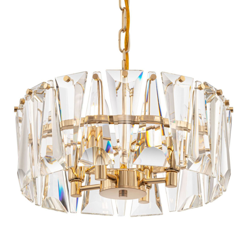 Люстра Ruby Crystal Chandelier Gold 38 Глянцевое золото Прозрачное Стекло Люстра Ruby Crystal Chandelier Gold 38 Глянцевое золото Прозрачное Стекло в Челябинске | Loft Concept