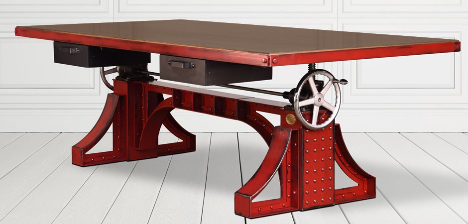 Большой рабочий стол Monika Idustrial Desk  - фото №2