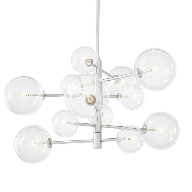 Люстра Chandelier Argento S Nickel Никель Прозрачное Стекло Люстра Chandelier Argento S Nickel Никель Прозрачное Стекло в Челябинске | Loft Concept