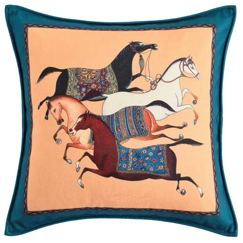 Декоративная подушка Hermes Horse 40 Мульти Декоративная подушка Hermes Horse 40 Мульти в Челябинске | Loft Concept
