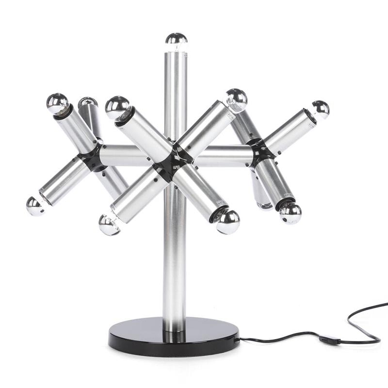 Настольная лампа Fenton Table Lamp Серебряный Настольная лампа Fenton Table Lamp Серебряный в Челябинске | Loft Concept