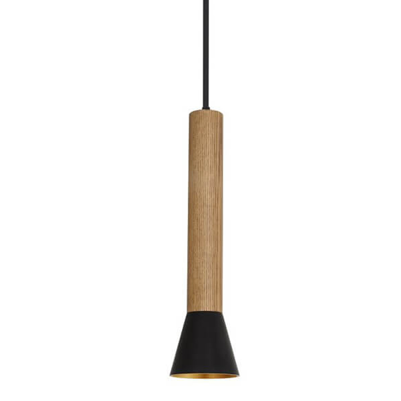Подвесной светильник Marius Cone Hanging lamp Черный Древесина Подвесной светильник Marius Cone Hanging lamp Черный Древесина в Челябинске | Loft Concept