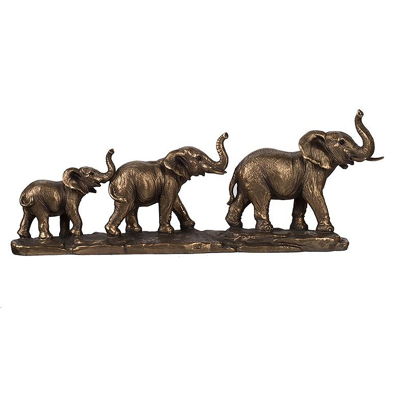 Композиция в виде семьи слонов Elephants Figurine Бронза Композиция в виде семьи слонов Elephants Figurine Бронза в Челябинске | Loft Concept
