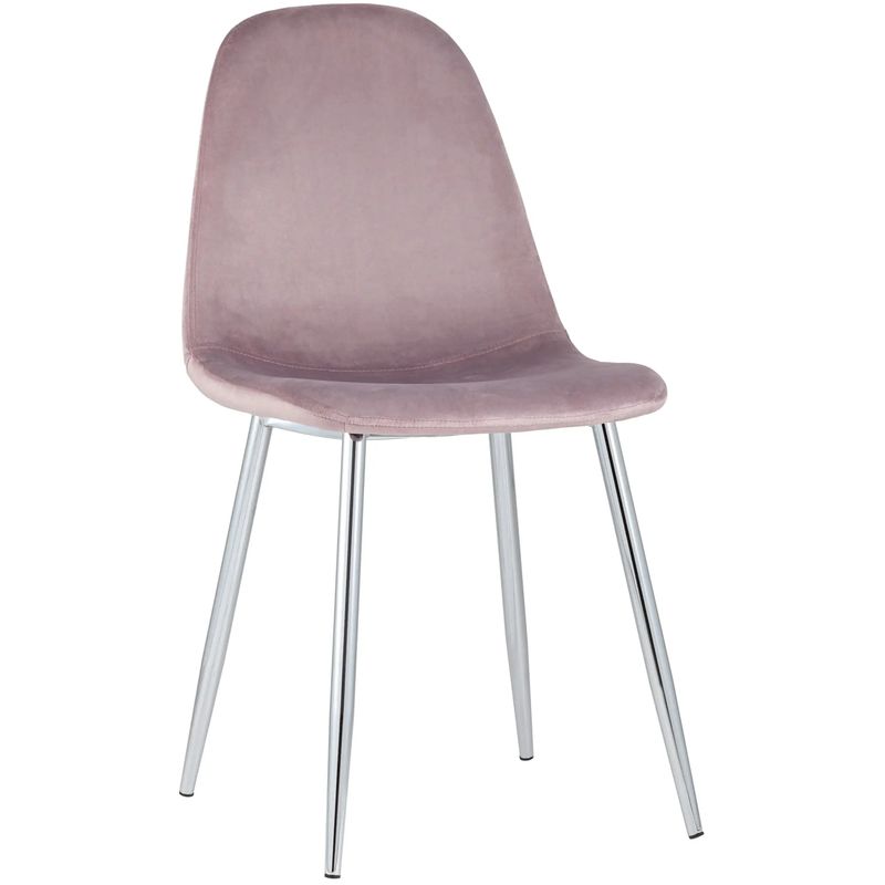 Стул Archie Chair Пыльно-Розовый Велюр Хромированные ножки Розовый пастельный Серебряный Стул Archie Chair Пыльно-Розовый Велюр Хромированные ножки Розовый пастельный Серебряный в Челябинске | Loft Concept