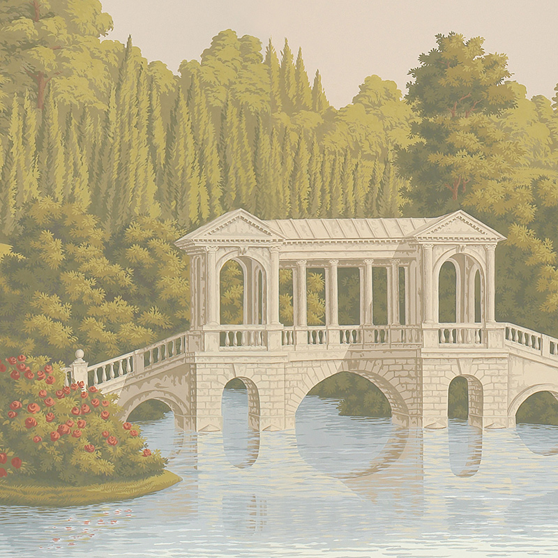 Обои ручная роспись English Landscape Special Colourway on scenic paper 2  в Челябинске | Loft Concept 