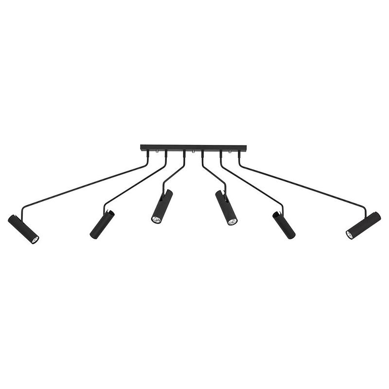 Потолочный светильник Tibo Branches Trumpet Tube black 6 Черный Потолочный светильник Tibo Branches Trumpet Tube black 6 Черный в Челябинске | Loft Concept