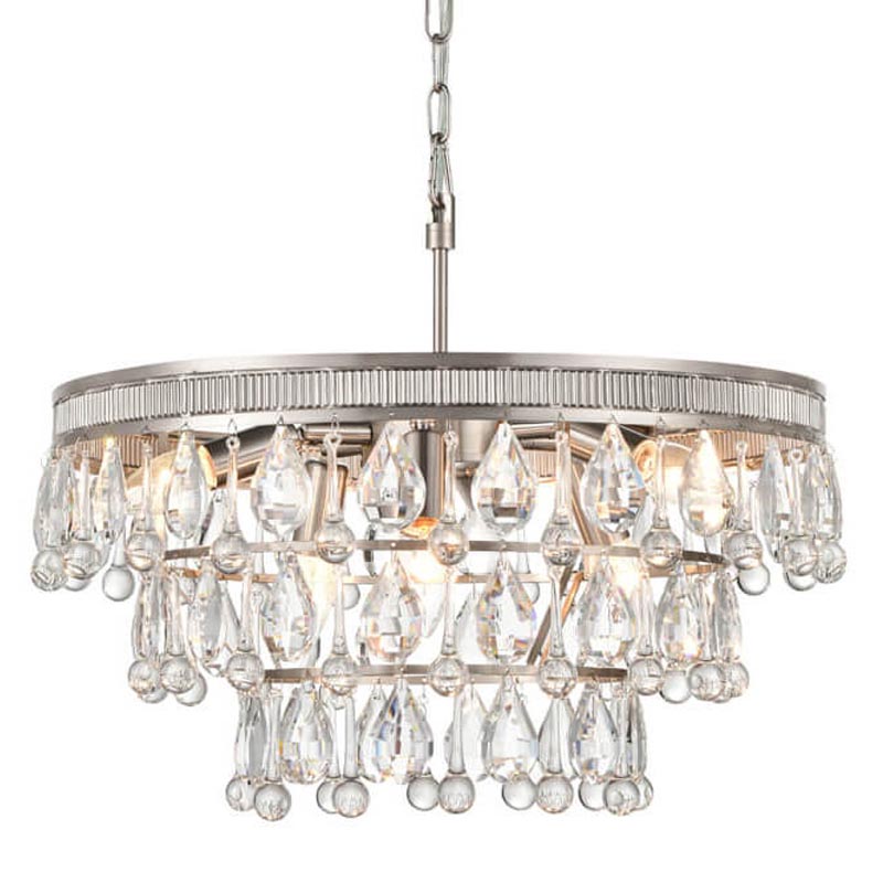 Люстра Freude Chandelier 50 Прозрачный (Transparent) Никель Сатин Люстра Freude Chandelier 50 Прозрачный (Transparent) Никель Сатин в Челябинске | Loft Concept