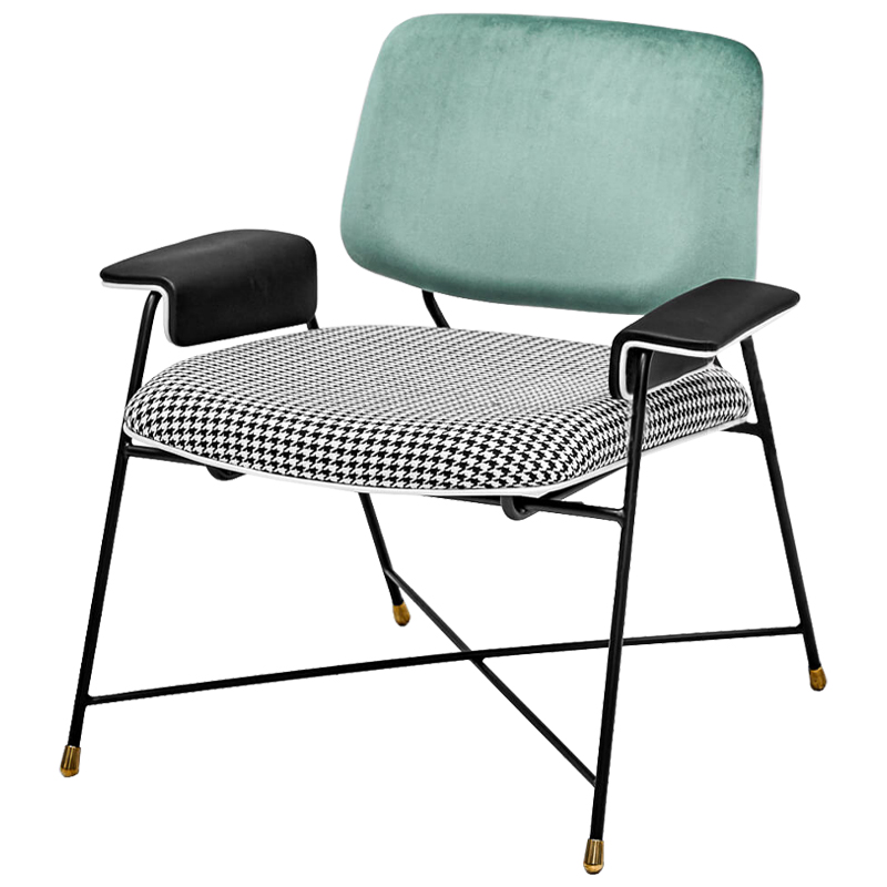 Кресло Bagot Chair Mint Черно-белый Мятный Кресло Bagot Chair Mint Черно-белый Мятный в Челябинске | Loft Concept