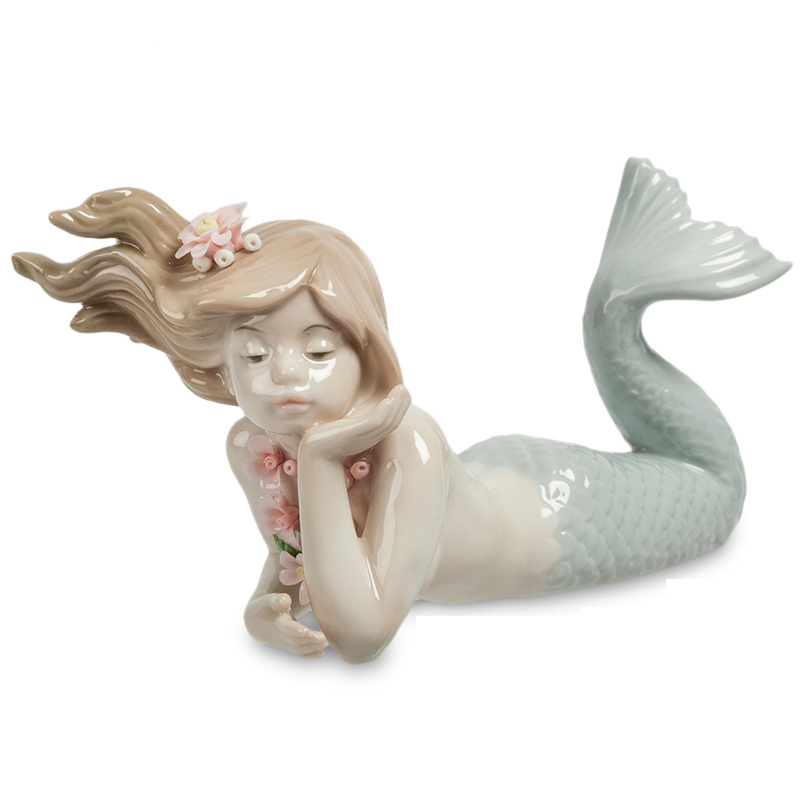Статуэтка Mermaid Leia Бежевый Серо-голубой Розовый пастельный Статуэтка Mermaid Leia Бежевый Серо-голубой Розовый пастельный в Челябинске | Loft Concept