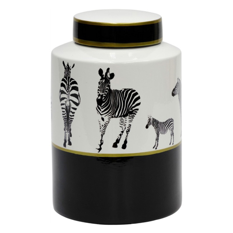 Ваза Zebra Vase white and black 26 Белый Черный Золотой Ваза Zebra Vase white and black 26 Белый Черный Золотой в Челябинске | Loft Concept