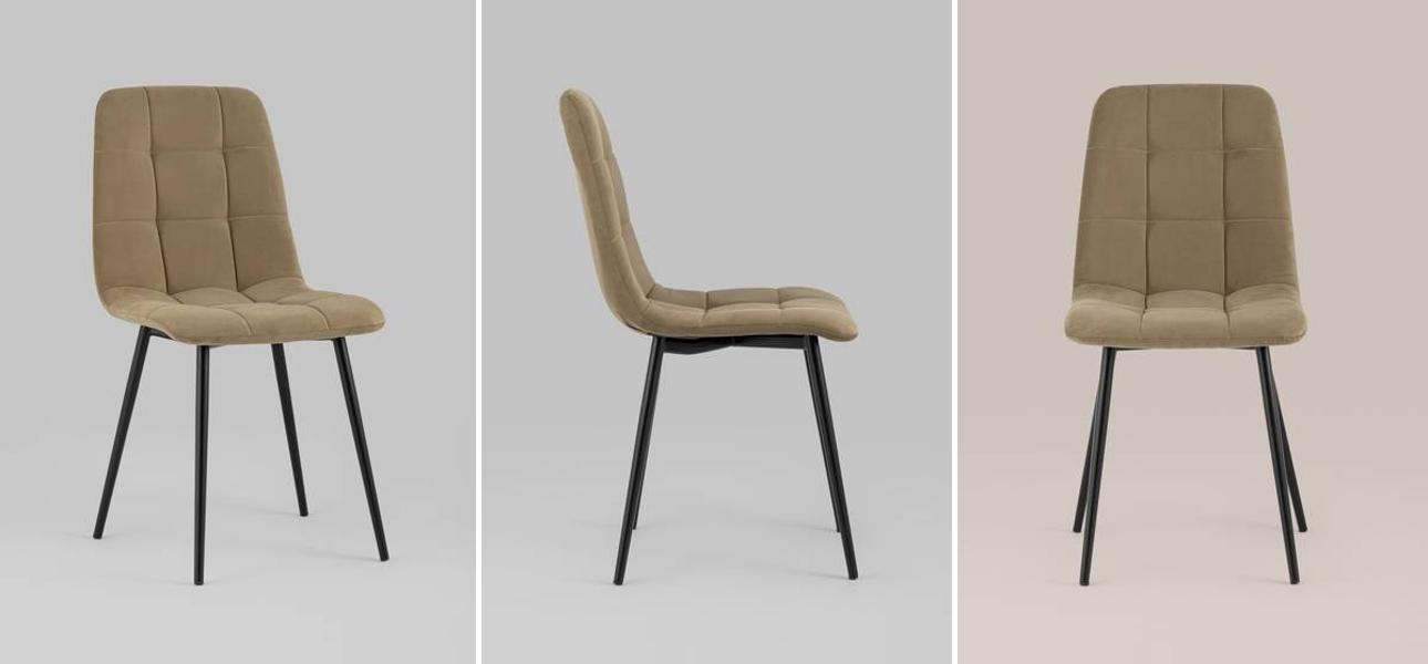 Стул NANCY S-2 Chair Коричневый Велюр - фото