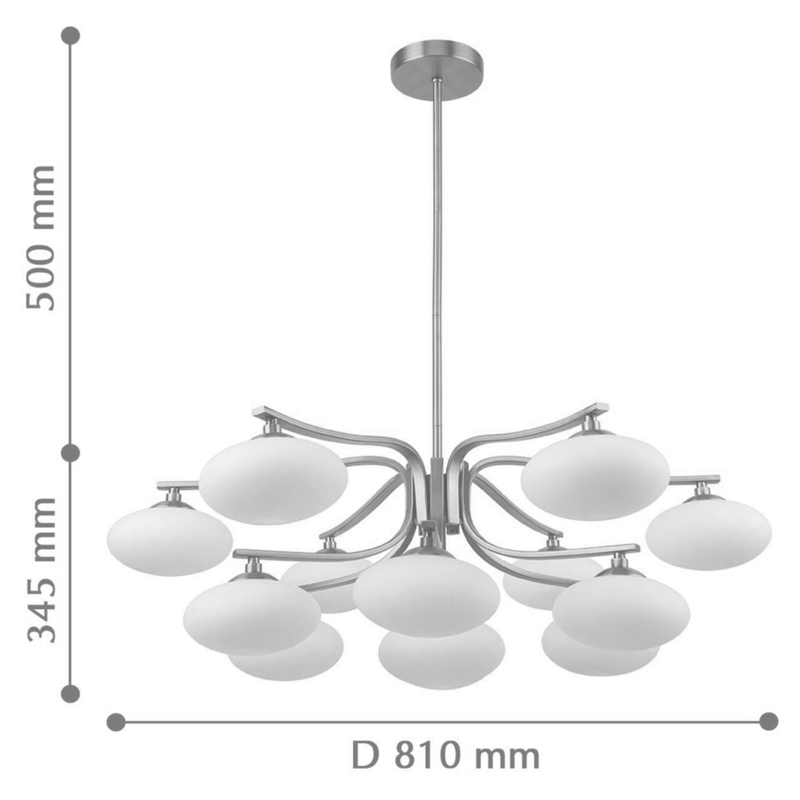 Oval Balls Mushrooms Chandelier 13 Silver Oval Balls Mushrooms Chandelier 13 Silver в Челябинске
