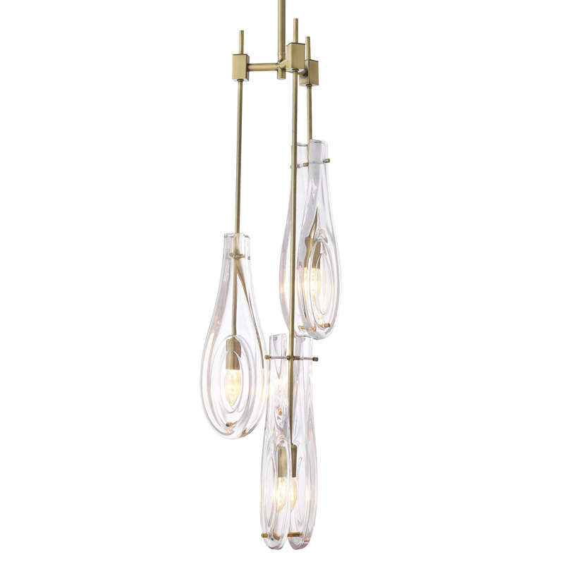 Люстра Eichholtz Chandelier Bellano S Brass Латунь Прозрачный Люстра Eichholtz Chandelier Bellano S Brass Латунь Прозрачный в Челябинске | Loft Concept