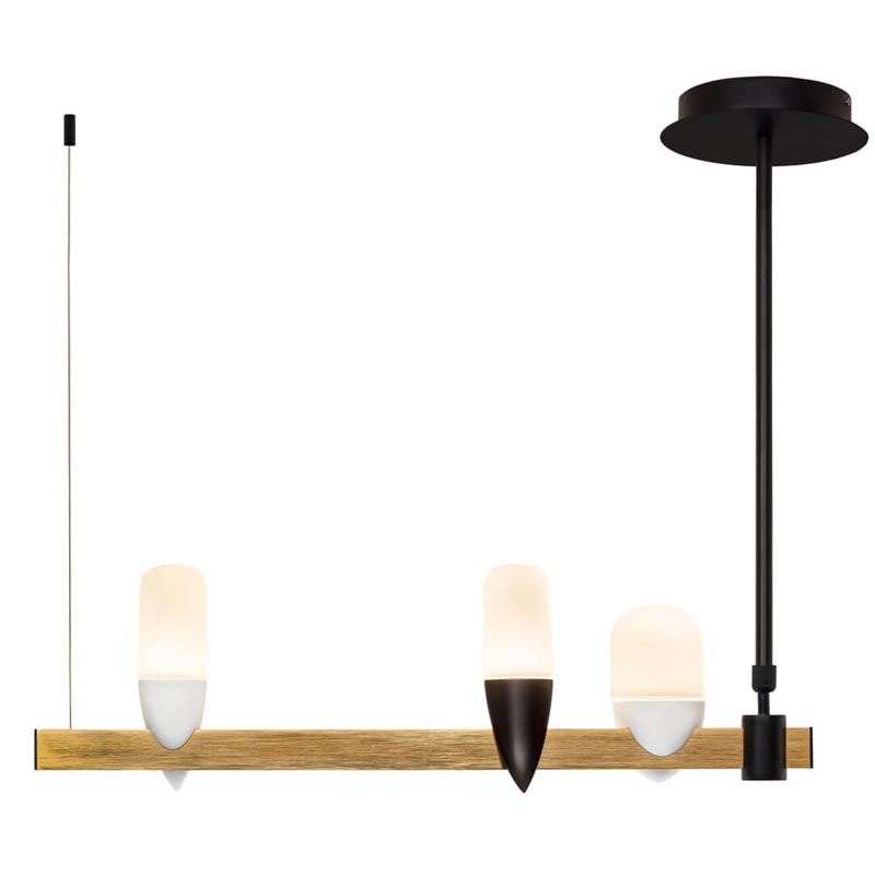 Люстра Ebenezer Chandelier Linear black 60 Латунь Черный Люстра Ebenezer Chandelier Linear black 60 Латунь Черный в Челябинске | Loft Concept