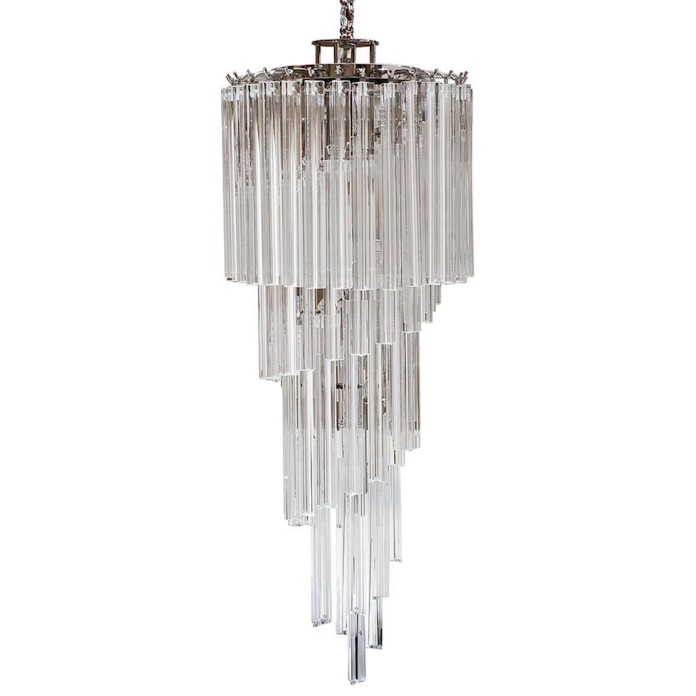 Люстра Odeon Chandelier Helix Clear 35 Хром Прозрачное Стекло Люстра Odeon Chandelier Helix Clear 35 Хром Прозрачное Стекло в Челябинске | Loft Concept