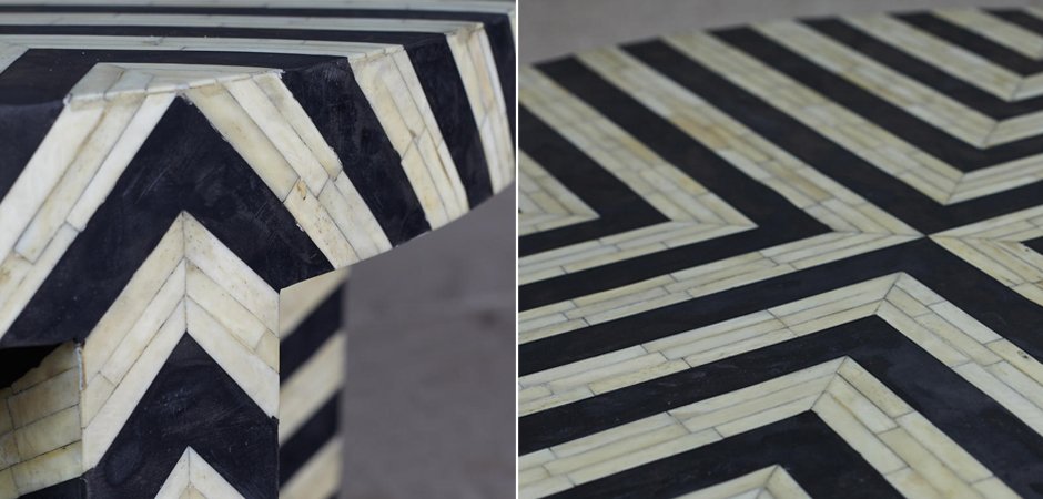 Кофейный стол Inlaid Bone Zigzag Кофейный стол Inlaid Bone Zigzag - Loft-Concept в Челябинске