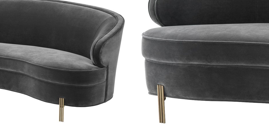 Диван Eichholtz Sofa Pierson dark grey Диван Eichholtz Sofa Pierson dark grey - Loft-Concept в Челябинске