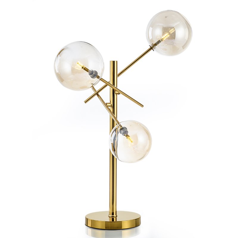 Настольная лампа Gallotti & Radice Bolle Table lamp Золотой Дымчатый (Smoke) в Челябинске | Loft Concept 