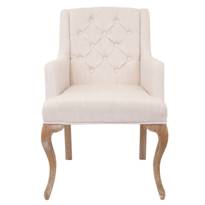 Кресло Mason Classical Armchair beige flax Бежевый Коричневый Кресло Mason Classical Armchair beige flax Бежевый Коричневый в Челябинске | Loft Concept