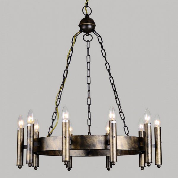 Люстра Loft Castle Chandelier 10 Металлик винтаж Люстра Loft Castle Chandelier 10 Металлик винтаж в Челябинске | Loft Concept