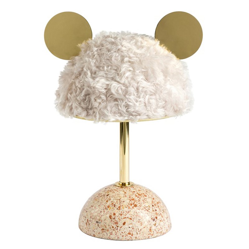 Настольная лампа White Mouse Table Lamp Белый Латунь Розовый пастельный Настольная лампа White Mouse Table Lamp Белый Латунь Розовый пастельный в Челябинске | Loft Concept