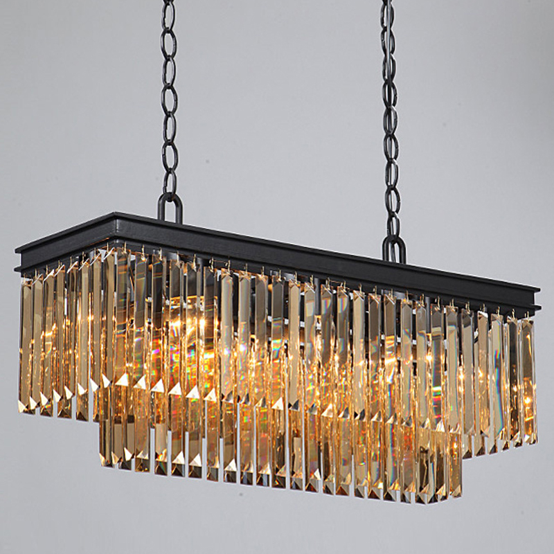 Люстра Odeon Amber GLASS Rectangular Chandelier Black iron Янтарное стекло 80 Черный матовый Люстра Odeon Amber GLASS Rectangular Chandelier Black iron Янтарное стекло 80 Черный матовый в Челябинске | Loft Concept