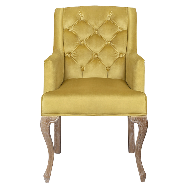 Кресло Mason Classical Armchair gold velour Желтый Коричневый Кресло Mason Classical Armchair gold velour Желтый Коричневый в Челябинске | Loft Concept