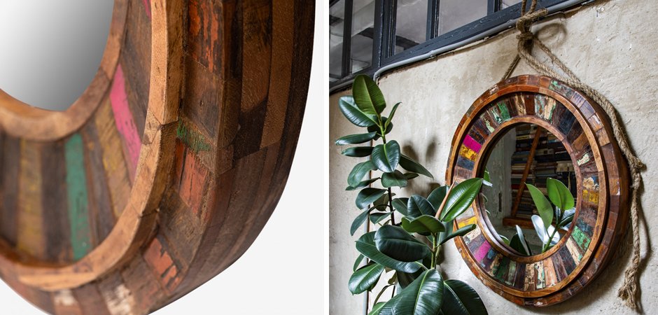 Зеркало Antique Wood Circle Зеркало Antique Wood Circle - Loft-Concept в Челябинске