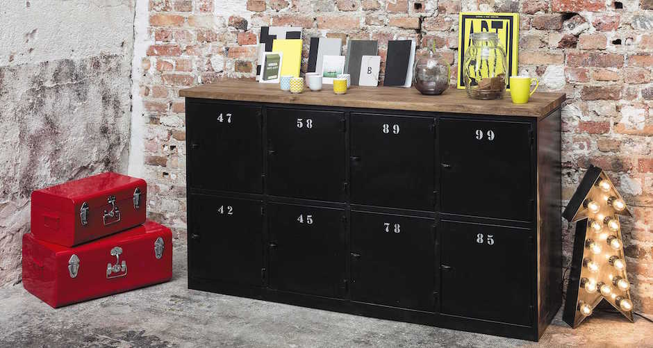 Комод в стиле Лофт с 8-ю дверцами Industrial Rust Eight Chest Комод в стиле Лофт с 8-ю дверцами Industrial Rust Eight Chest - Loft-Concept в Челябинске