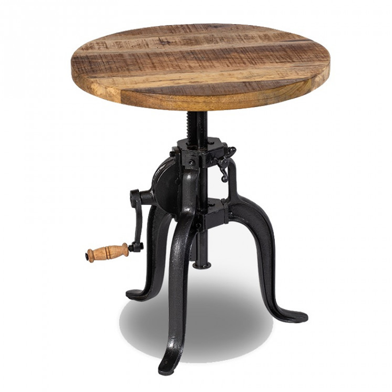 Приставной стол Jack-Screw Side Table Черный Коричневый Приставной стол Jack-Screw Side Table Черный Коричневый в Челябинске | Loft Concept