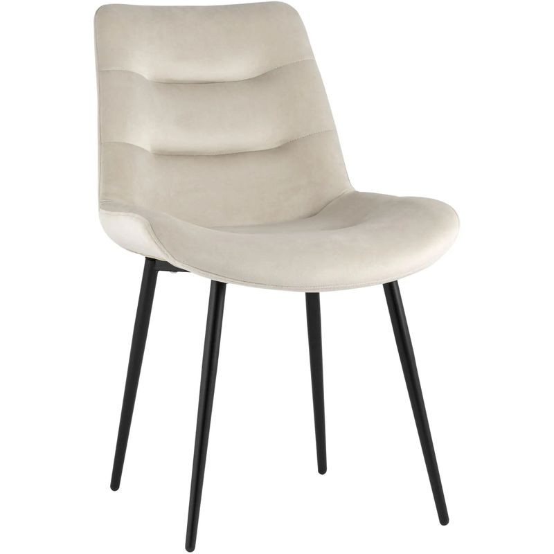 Стул Austin Chair Молочный Веелюр Молочный Черный Стул Austin Chair Молочный Веелюр Молочный Черный в Челябинске | Loft Concept