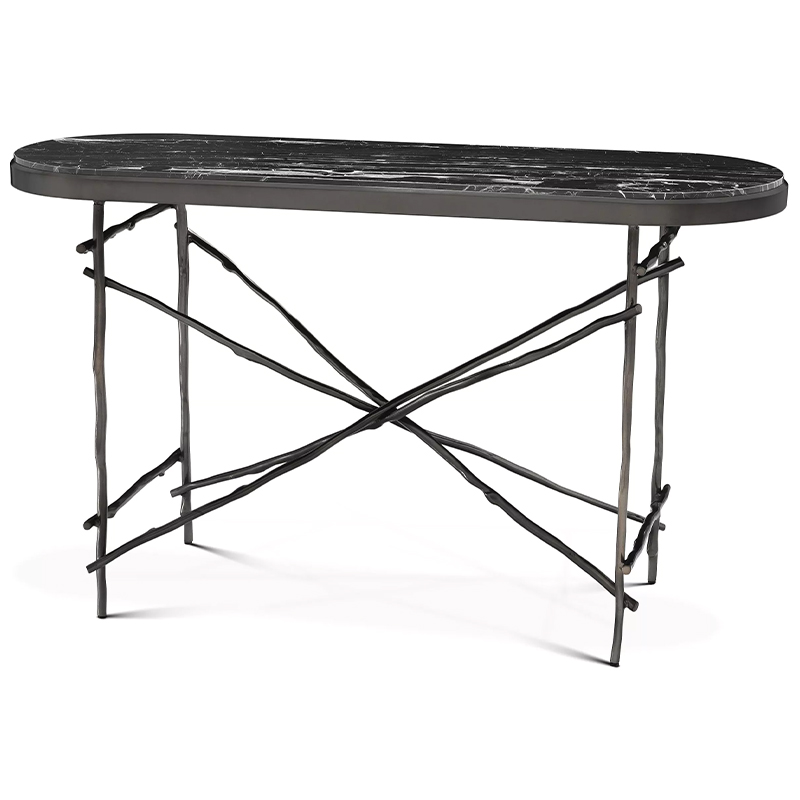 Консоль Eichholtz Console Table Tomasso Черный Мрамор Nero Темная бронза Консоль Eichholtz Console Table Tomasso Черный Мрамор Nero Темная бронза в Челябинске | Loft Concept
