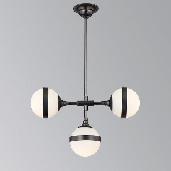 Люстра Peggy Futura lamp III Hangar Design Черный Молочный Люстра Peggy Futura lamp III Hangar Design Черный Молочный в Челябинске | Loft Concept
