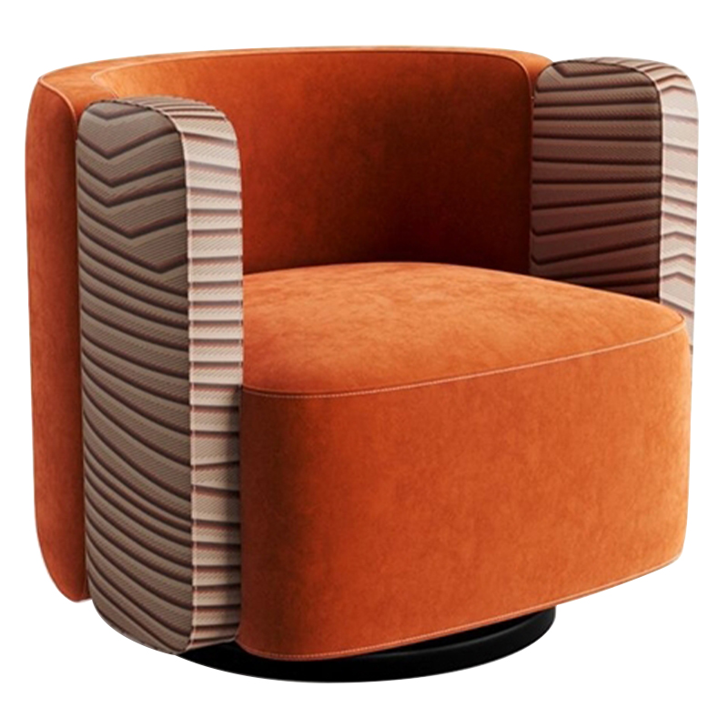 Дизайнерское кресло KELLY Armchair Оранжевый Бежевый Коричневый Дизайнерское кресло KELLY Armchair Оранжевый Бежевый Коричневый в Челябинске | Loft Concept