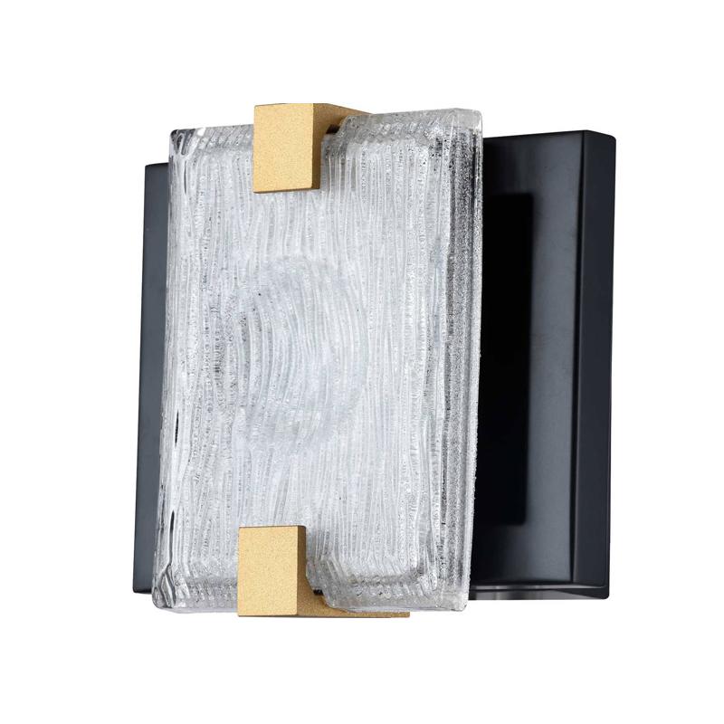 Бра Rectangular Glass Plafon Черный матовый Прозрачное Стекло Бра Rectangular Glass Plafon Черный матовый Прозрачное Стекло в Челябинске | Loft Concept