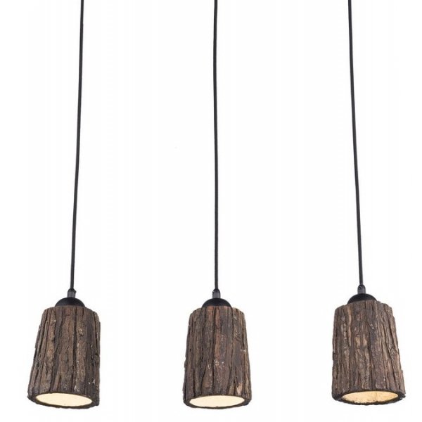 Люстра Wood Log Pendant 3 Коричневый Люстра Wood Log Pendant 3 Коричневый в Челябинске | Loft Concept